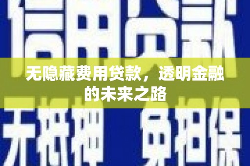 圣安多尼堂区无隐藏费用贷款，透明金融的未来之路