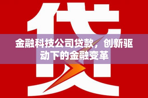 圣安多尼堂区金融科技公司贷款，创新驱动下的金融变革