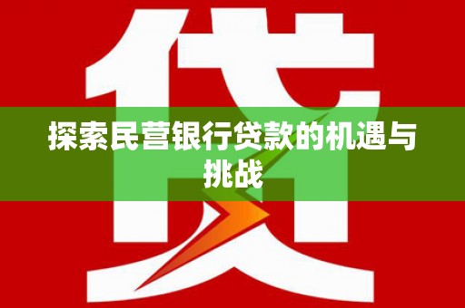 圣安多尼堂区探索民营银行贷款的机遇与挑战