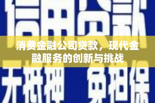 圣安多尼堂区消费金融公司贷款，现代金融服务的创新与挑战