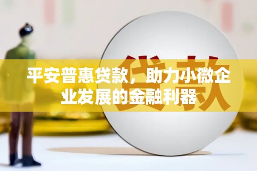 圣安多尼堂区平安普惠贷款，助力小微企业发展的金融利器