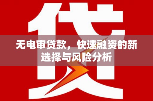 圣安多尼堂区无电审贷款，快速融资的新选择与风险分析