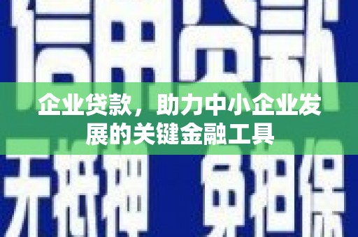 圣安多尼堂区企业贷款，助力中小企业发展的关键金融工具